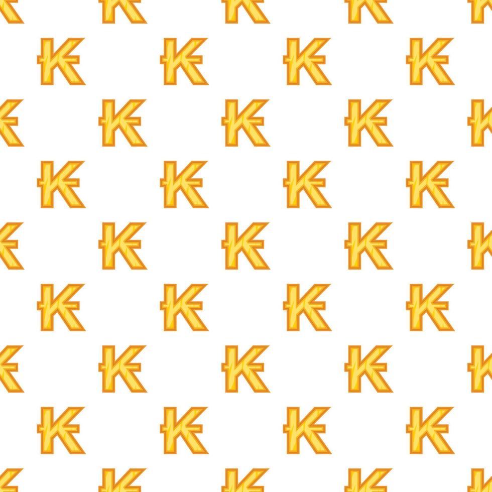 Lao kip currency symbol pattern, cartoon style vector