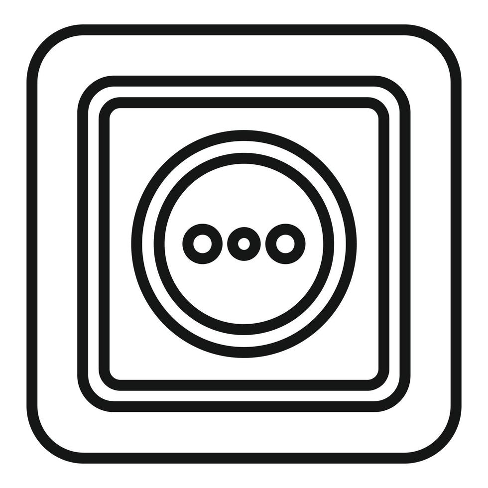 Electric socket icon outline vector. Smart consumption vector