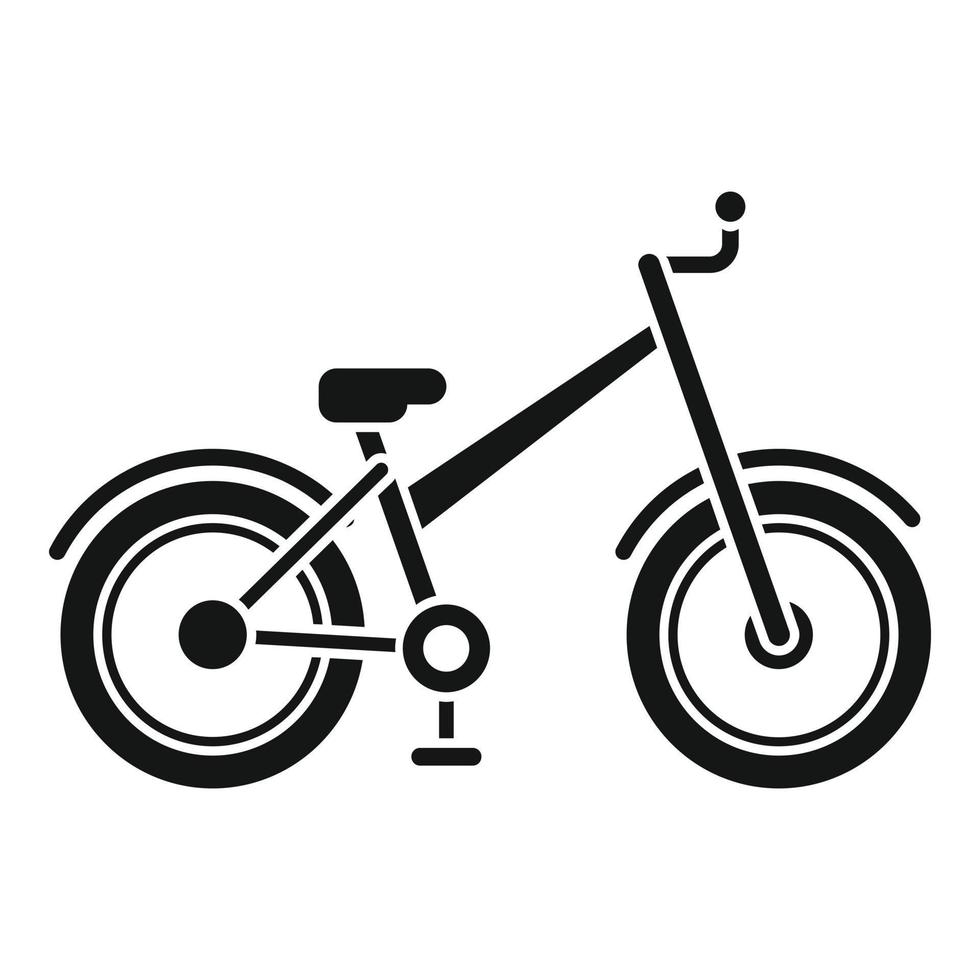 reparación niño bicicleta icono vector simple. arreglar el servicio