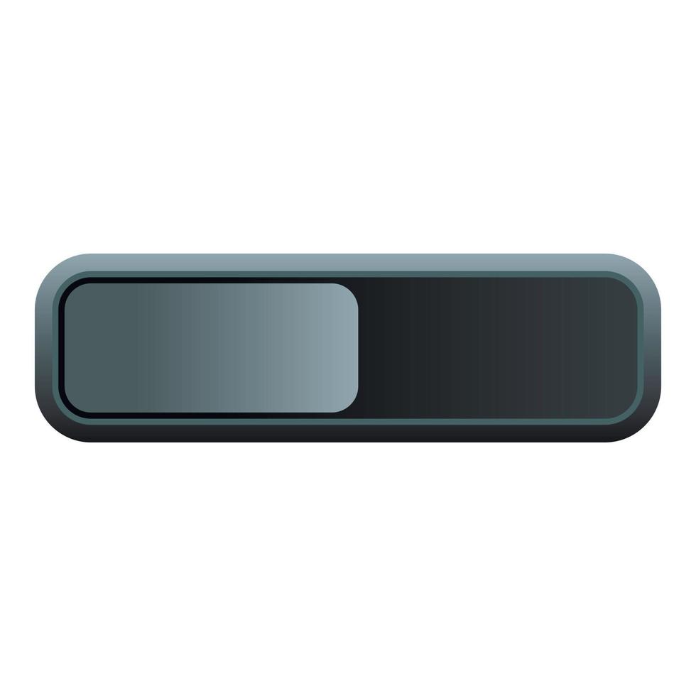 icono de botón rectangular, estilo plano vector