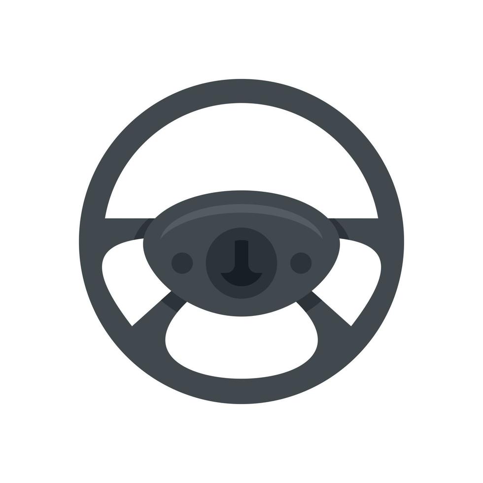 Garage steering wheel icon flat isolated vector