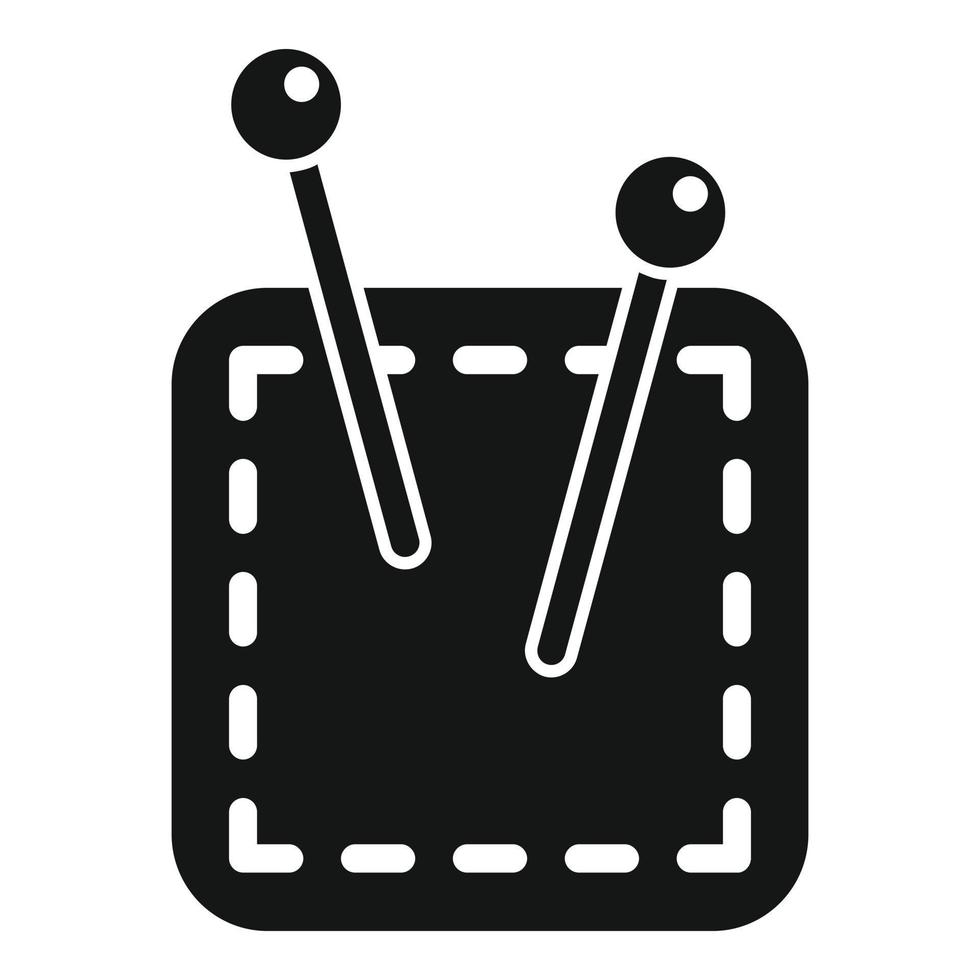 Repair needle icon simple vector. Clothing tailor vector