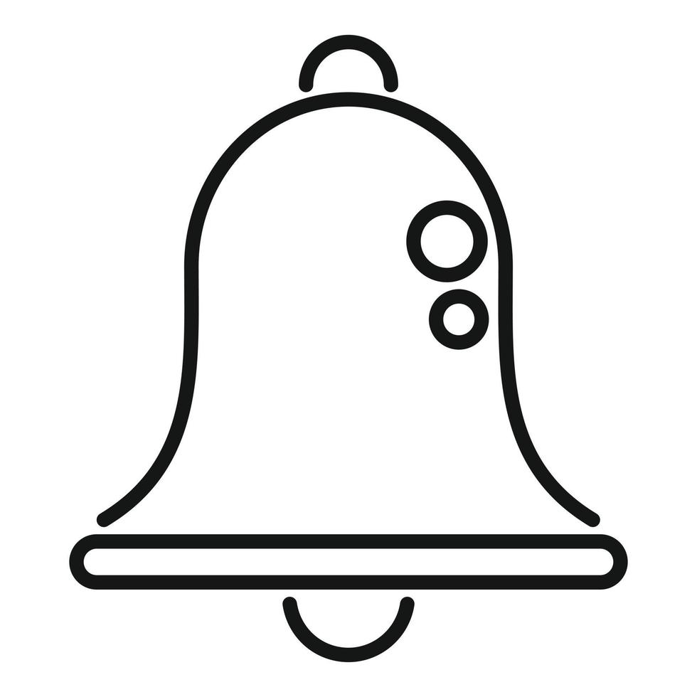 Bell notification icon outline vector. Work project vector