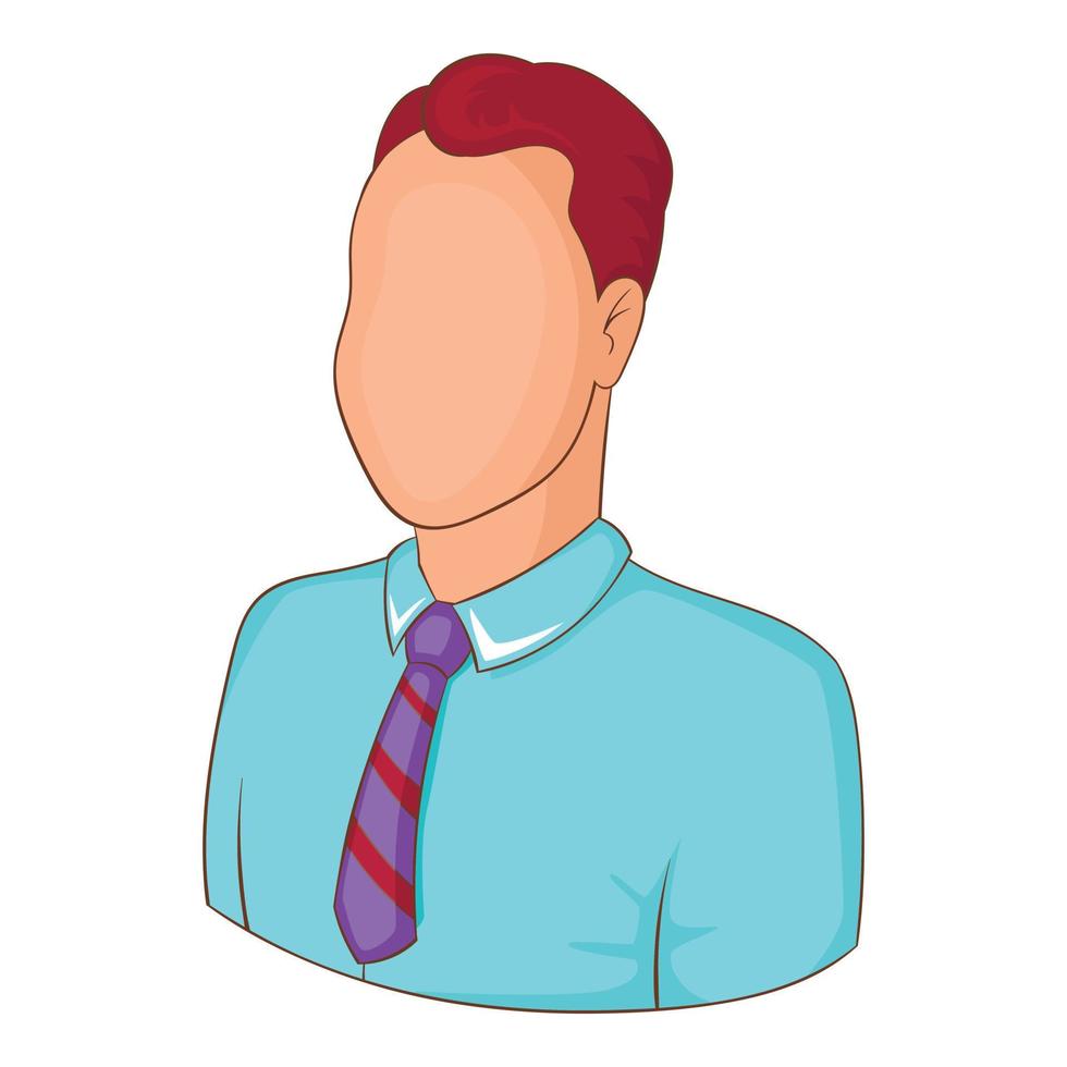 Manager avatar icon, cartoon style vector