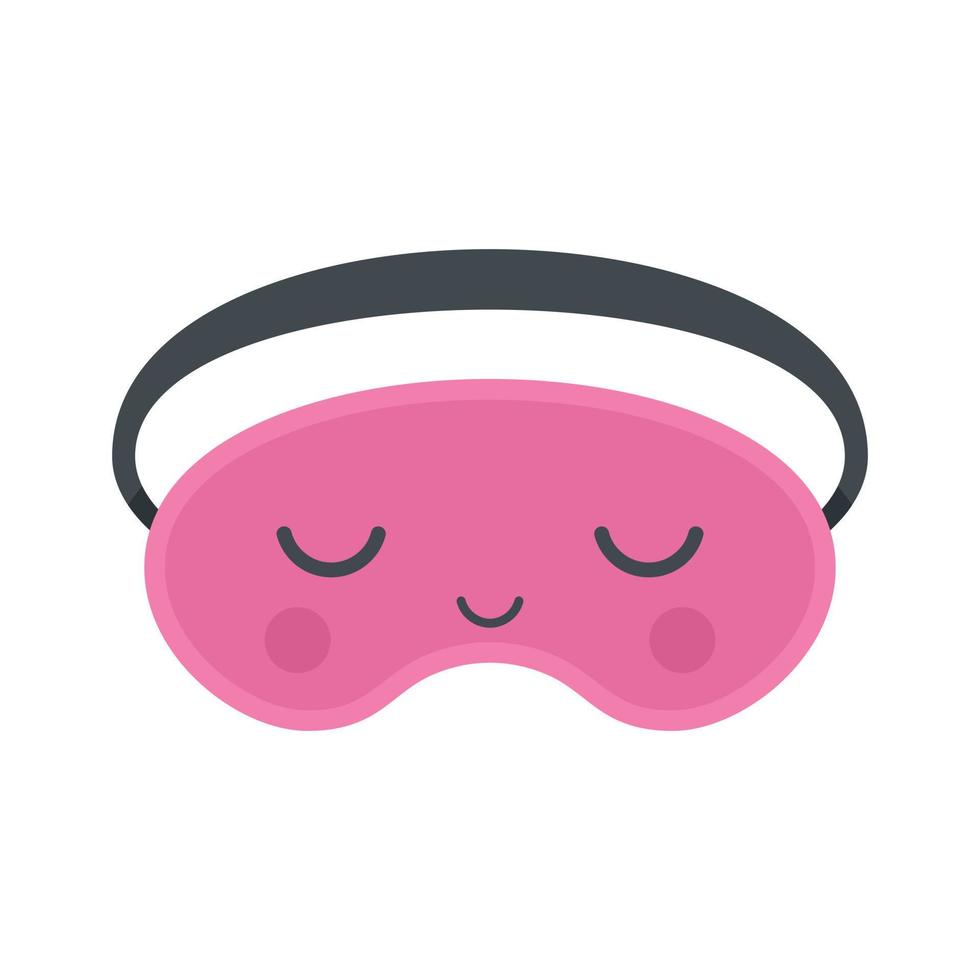 Rest sleeping mask icon flat isolated vector