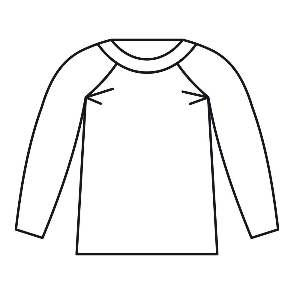 icono de chaqueta deportiva, estilo de esquema vector