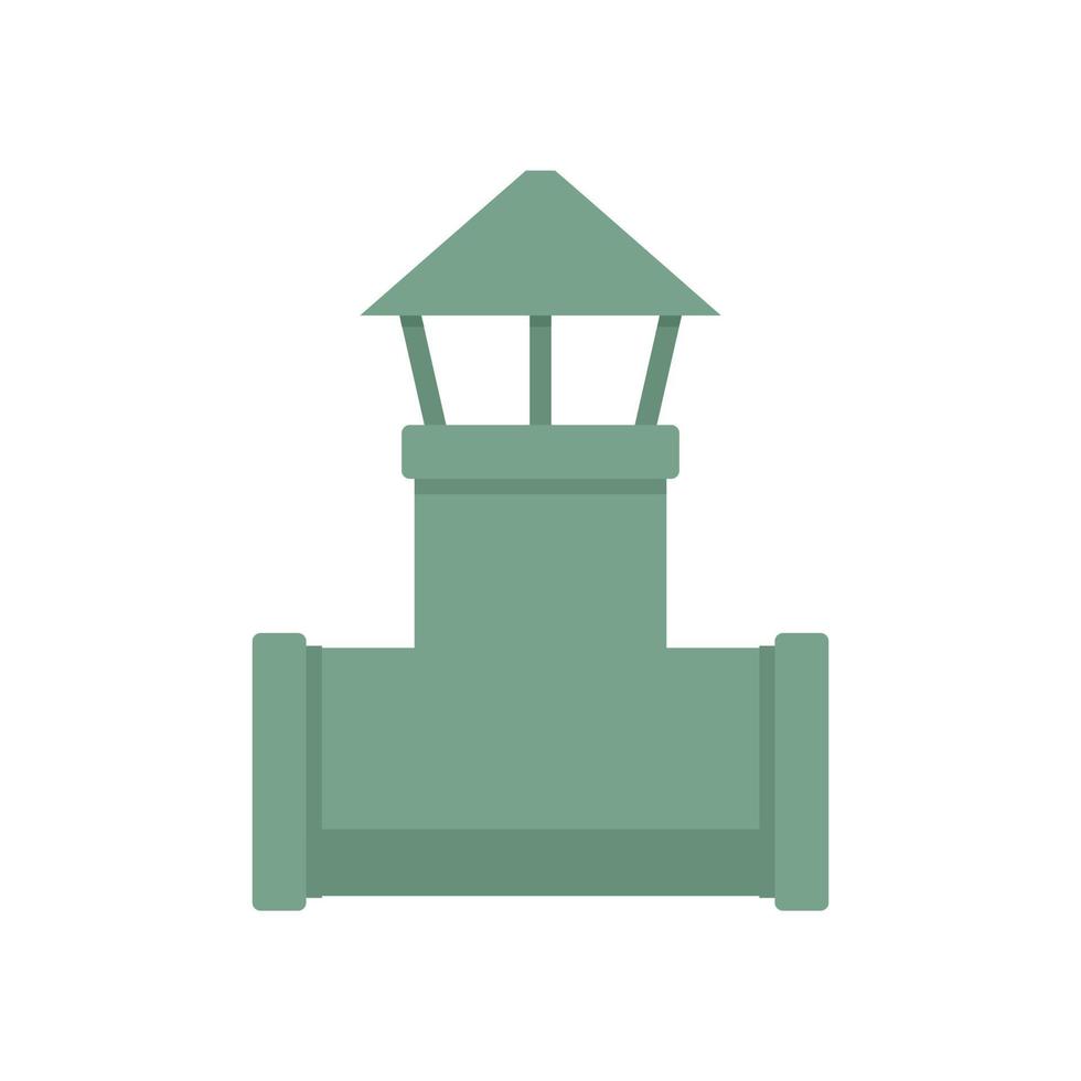 Ventilation pipe icon flat isolated vector