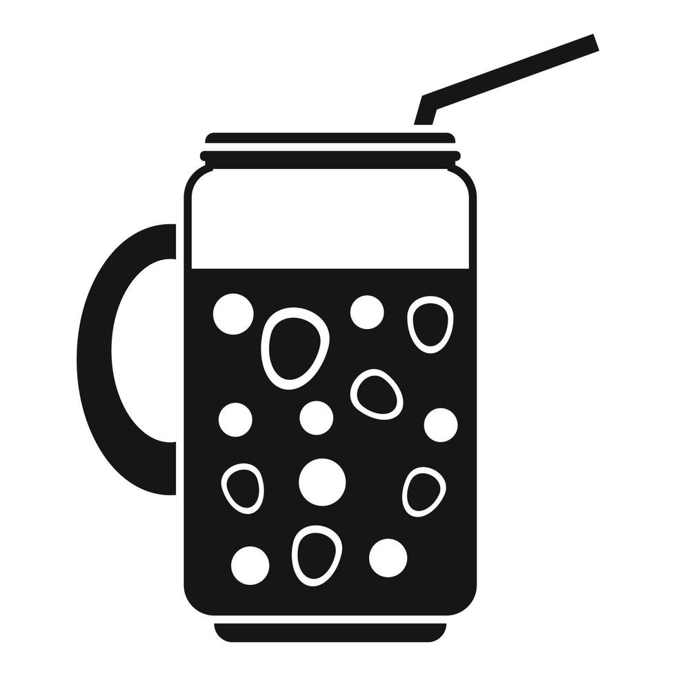 vector simple de icono de batido de desayuno. menú saludable