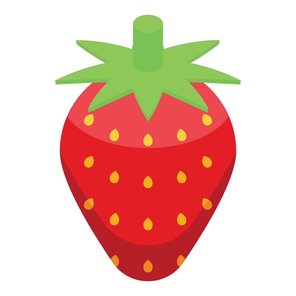 Strawberry icon isometric vector. Berry fruit vector