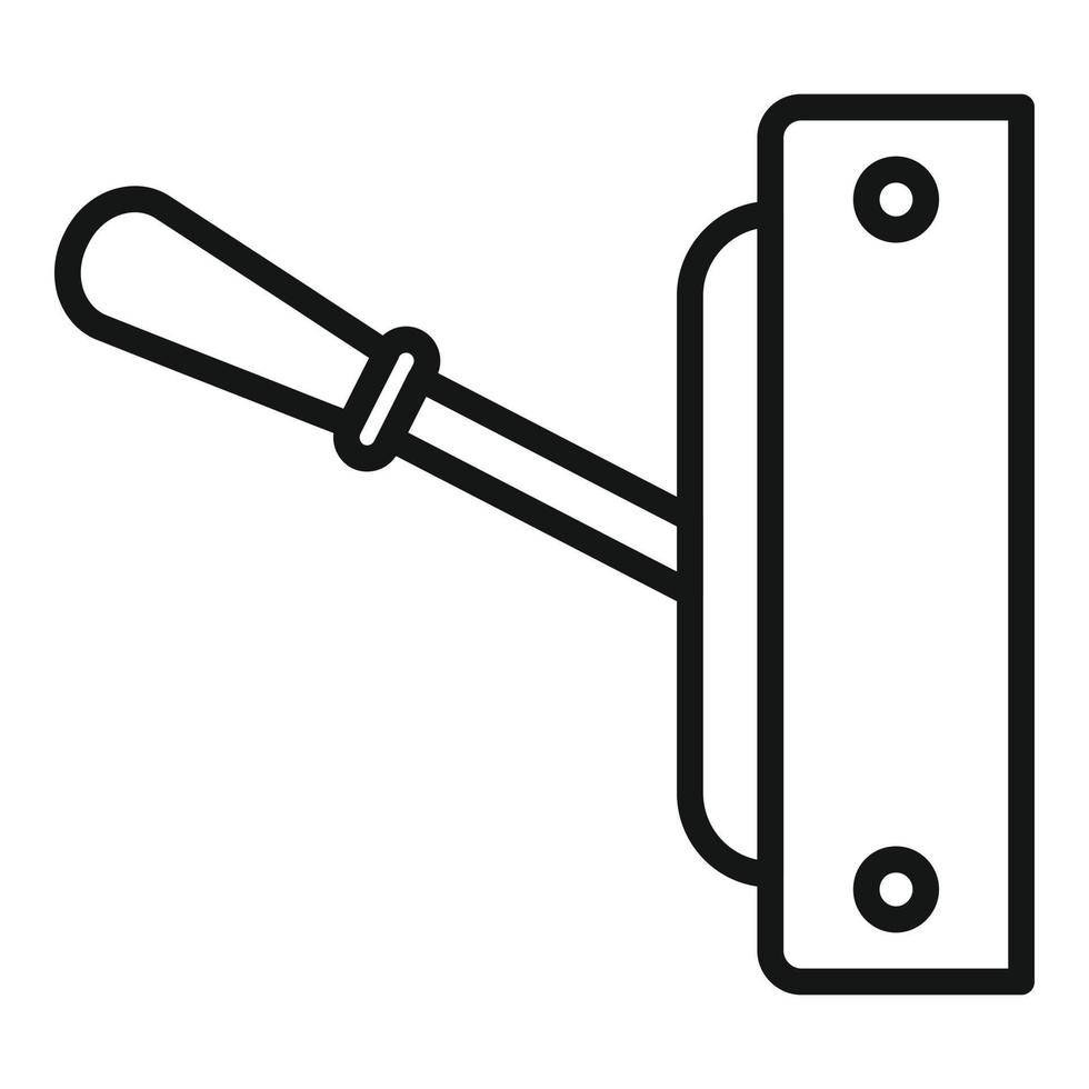 Current breaker icon outline vector. Circuit box vector