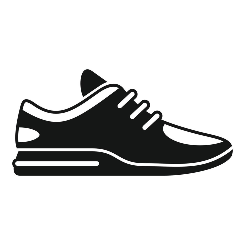 vector simple de icono de zapatillas modernas. zapato deportivo