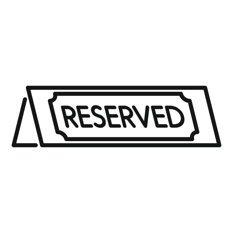 Restaurant reserved icon outline vector. Dinner dish vector