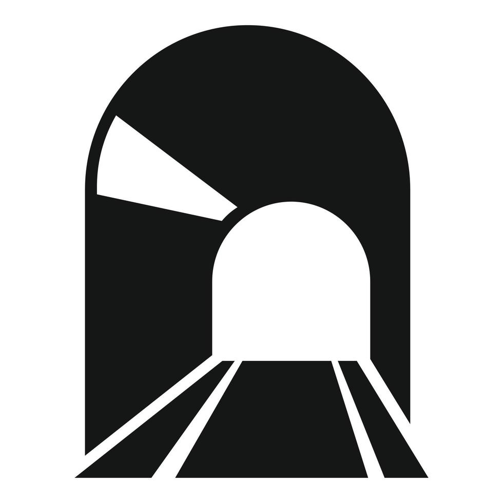 vector simple de icono de forma de túnel. entrada de coche