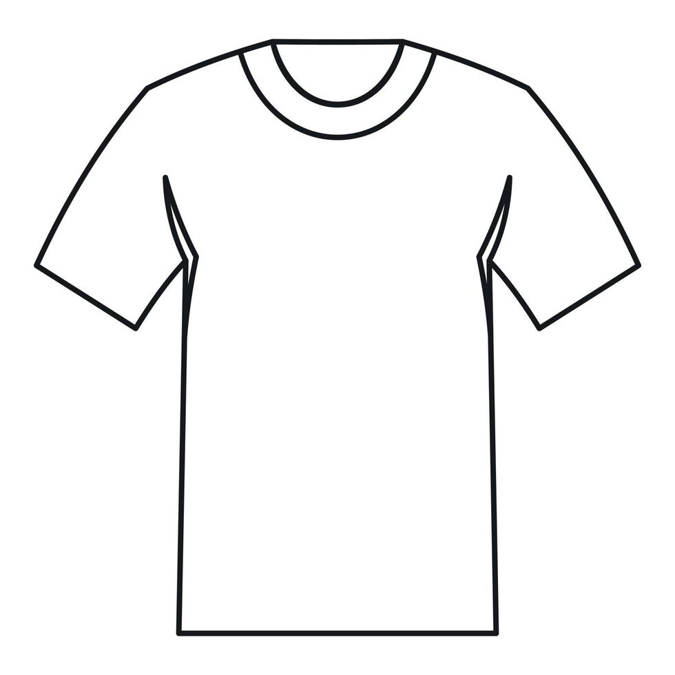 icono de camiseta, estilo de esquema vector