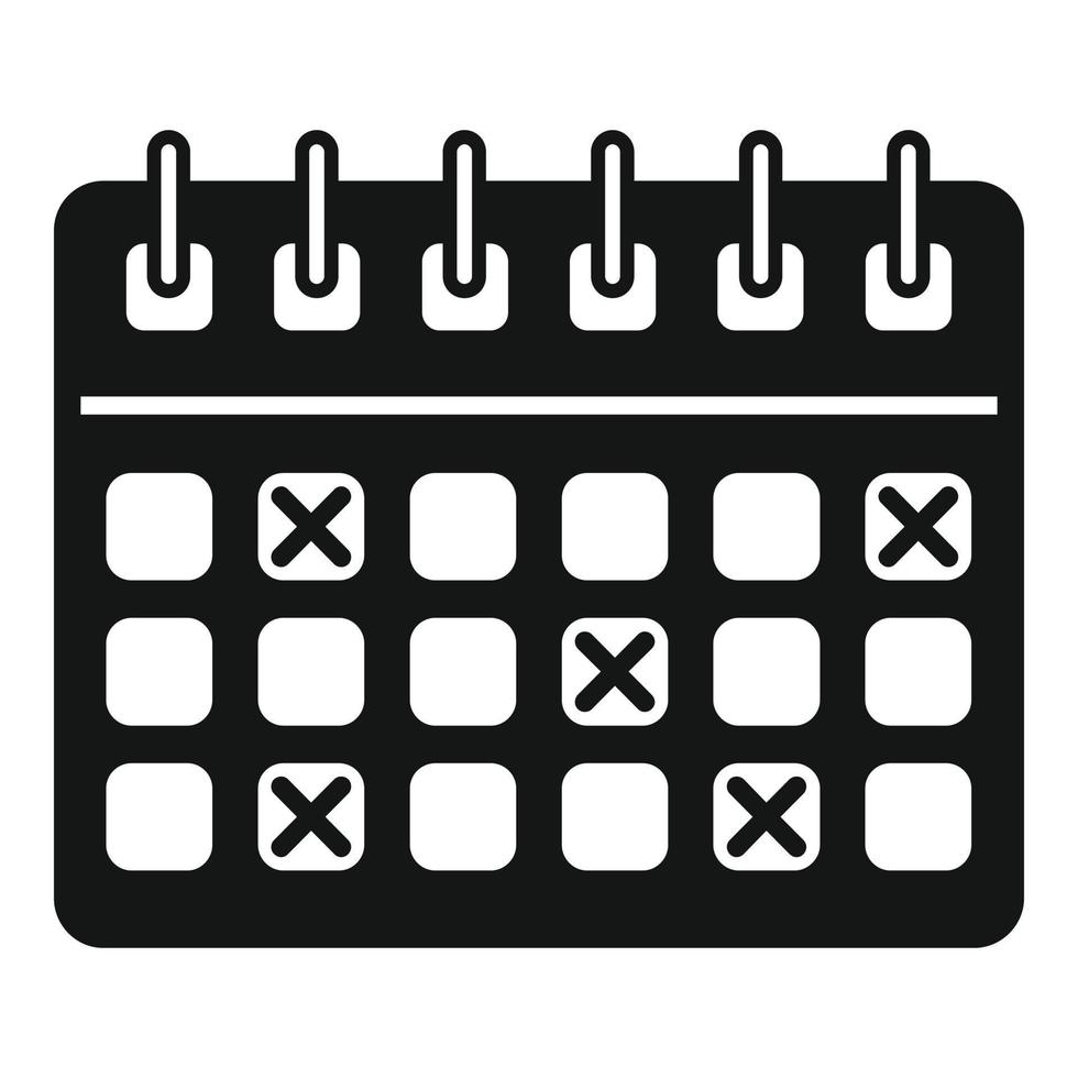Work calendar icon simple vector. Office time vector