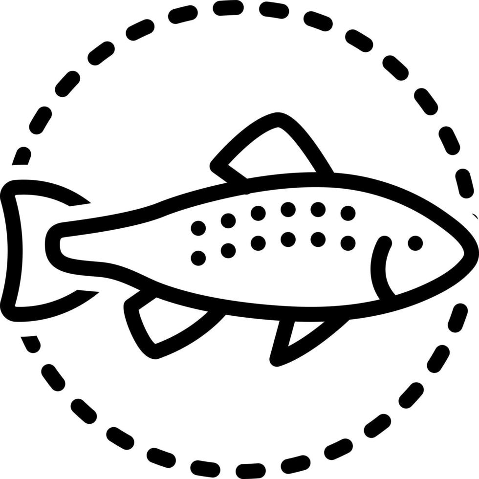 line icon for trout vector