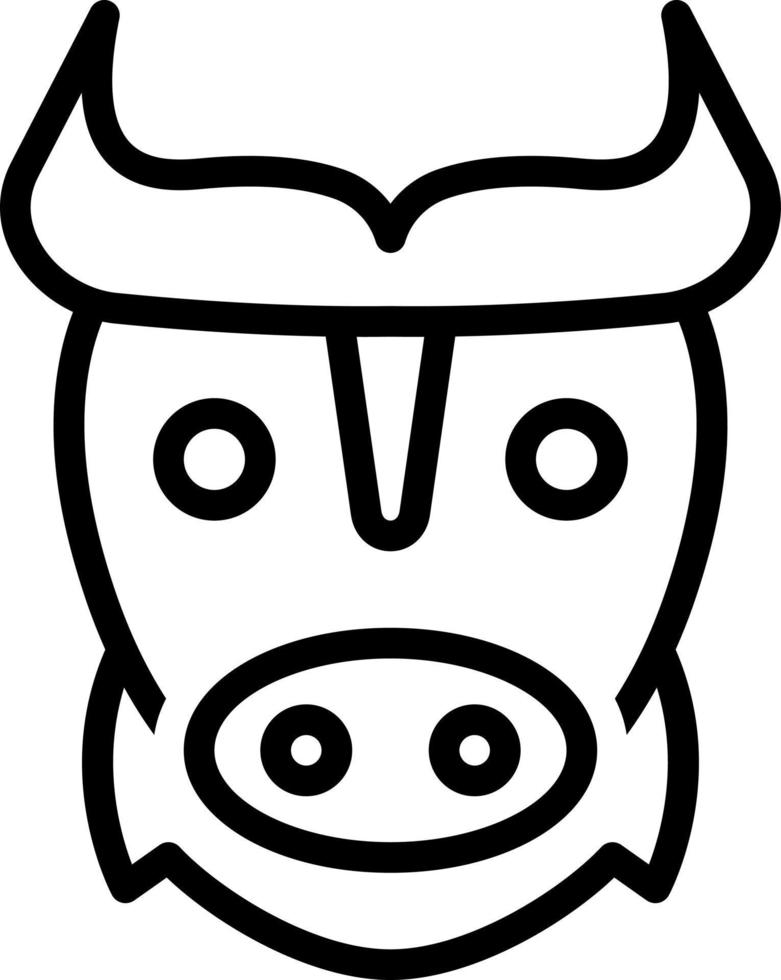 line icon for buffalo vector