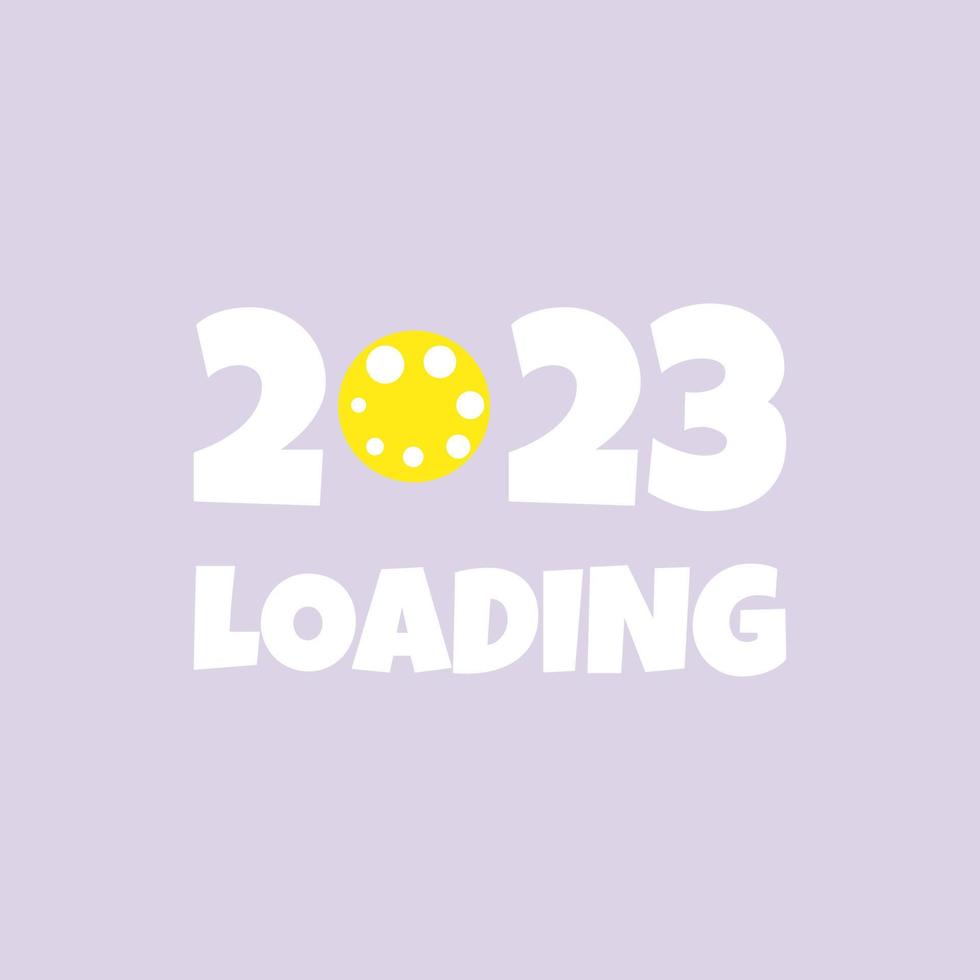 New year loading sign happy new year 2023 vector
