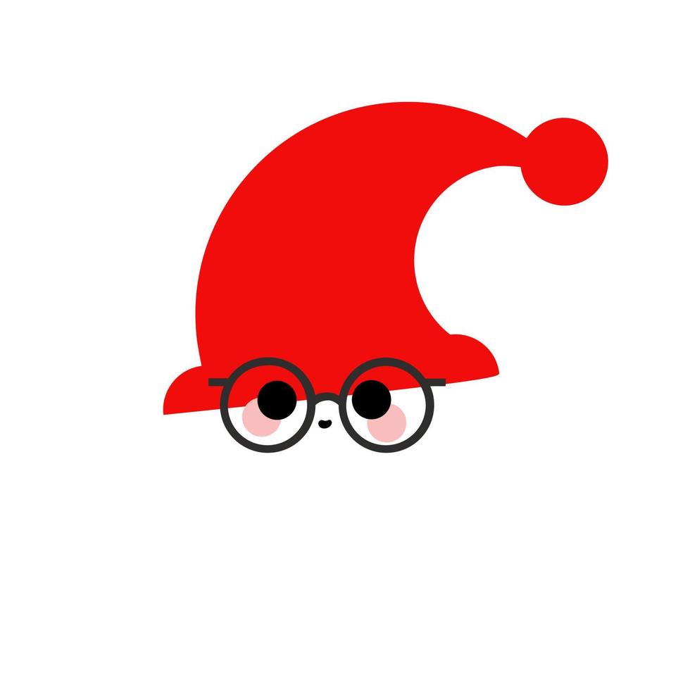 Santa claus character wearing glasses illustration vector