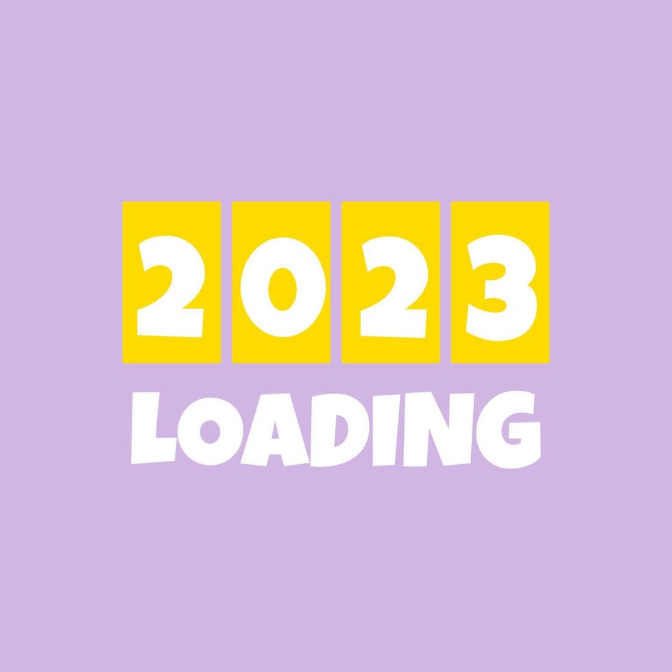 Happy new year 2023 simple illustration design vector