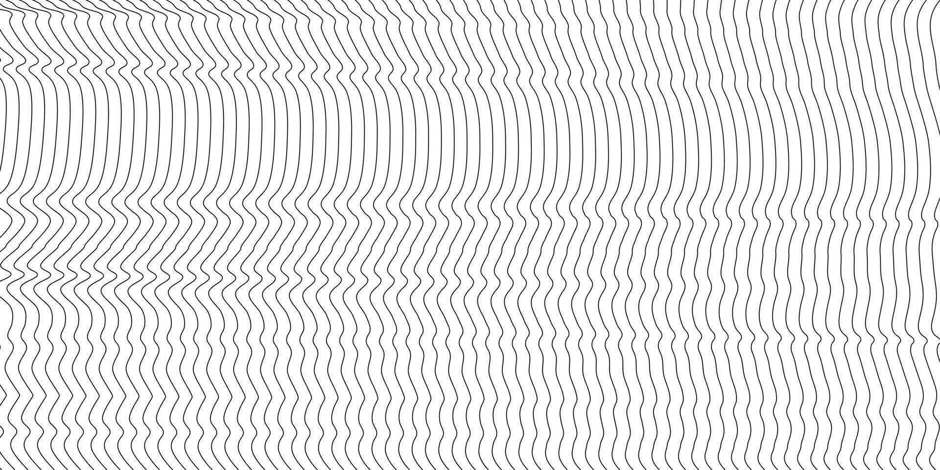 fondo ondulado abstracto. línea delgada en blanco vector