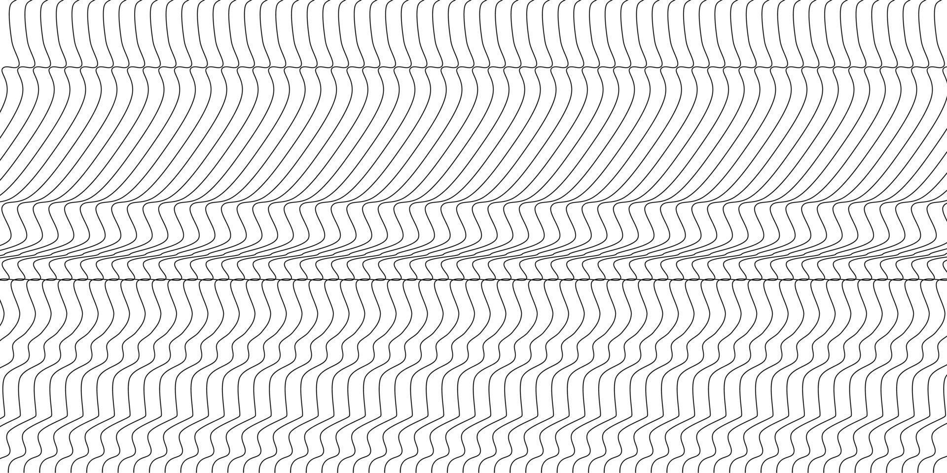 Abstract wavy background. Thin line on white vector
