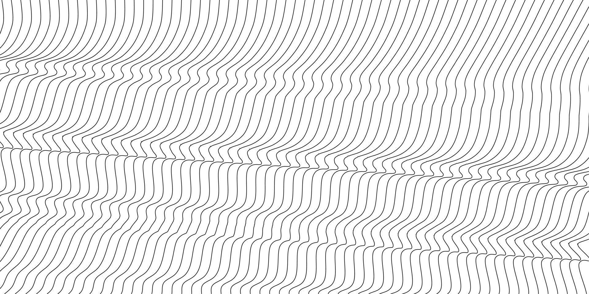 Abstract wavy background. Thin line on white vector