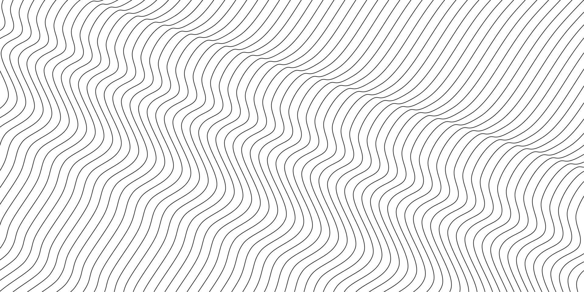 Abstract wavy background. Thin line on white vector