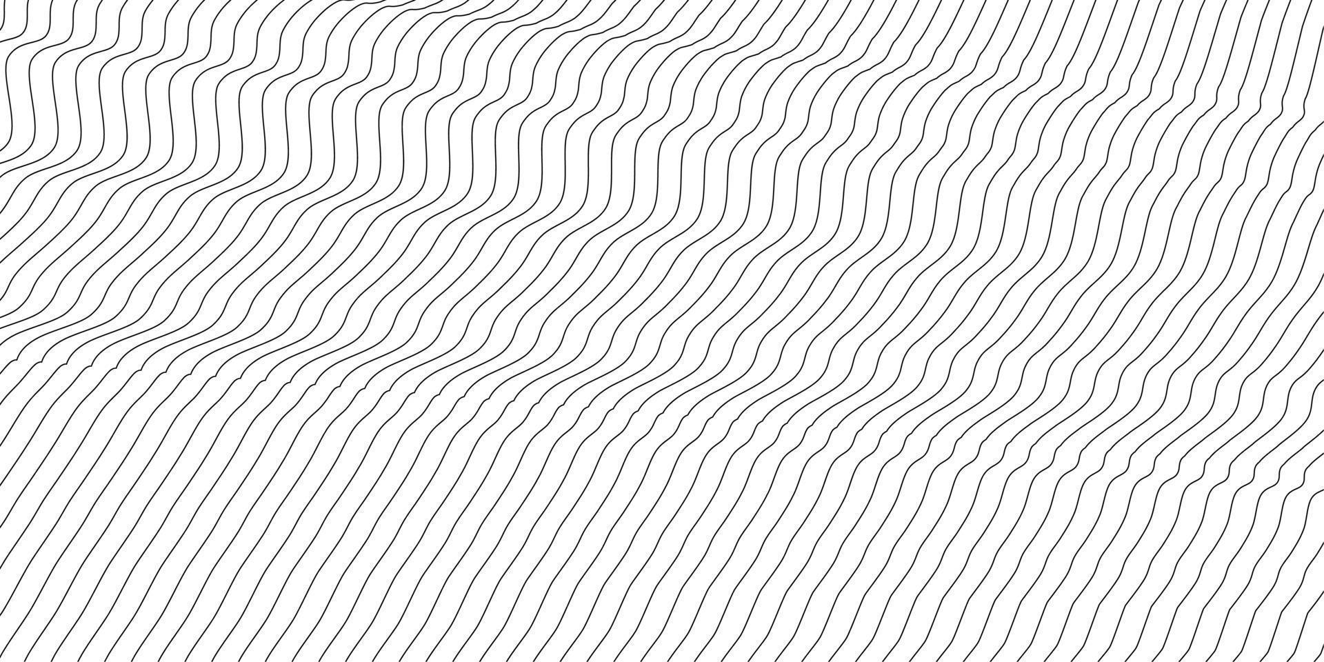 Abstract wavy background. Thin line on white vector