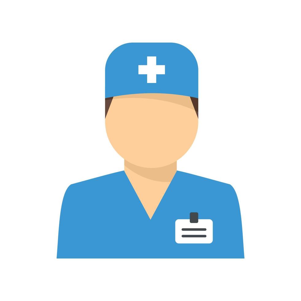 Hospital doctor icon flat isolated vector