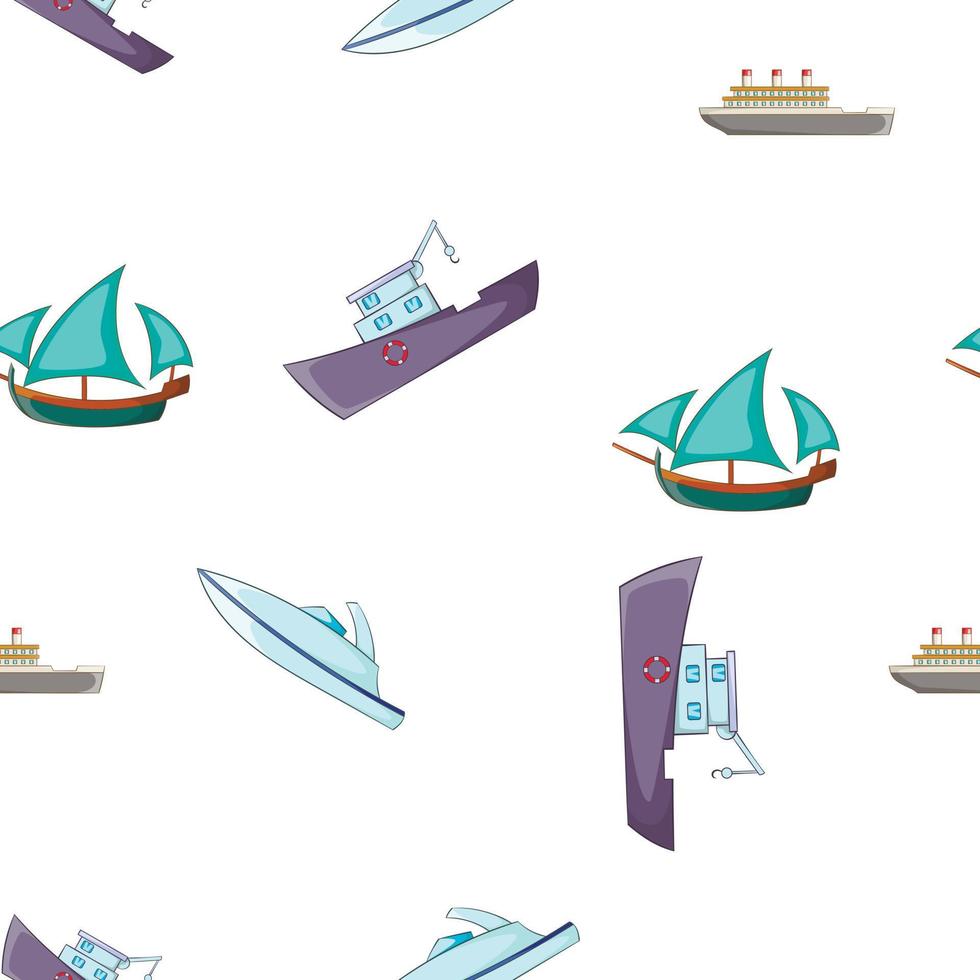 Yachts and maritime transport pattern vector