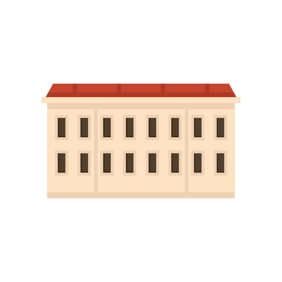 Riga apartment building icon flat isolated vector