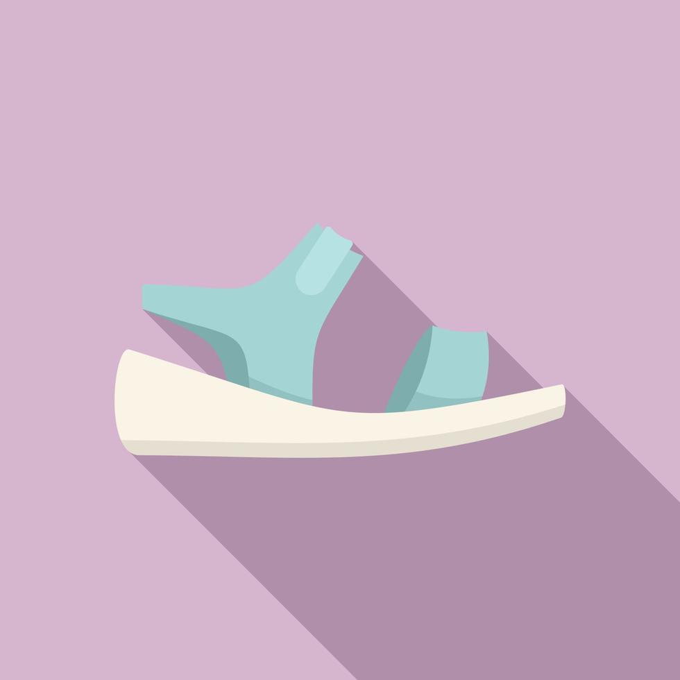 sandalia zapatilla icono vector plano. calzado de verano