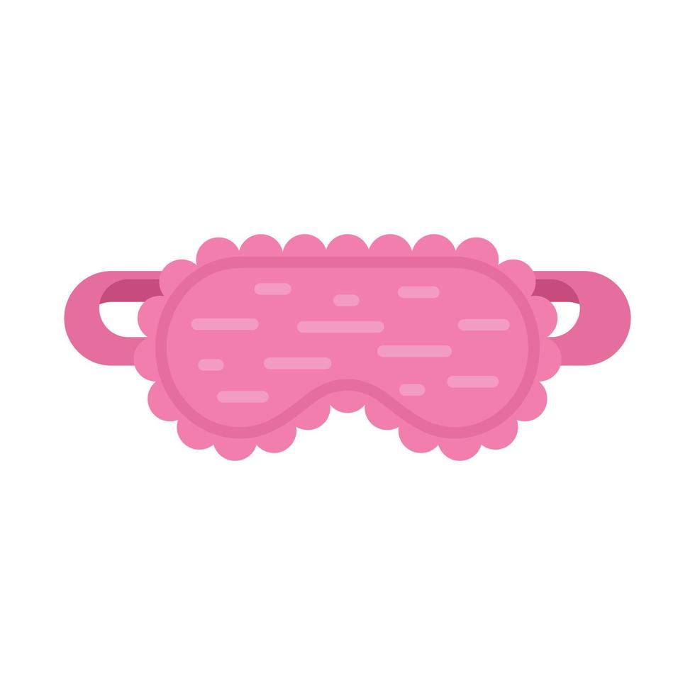 Night sleeping mask icon flat isolated vector