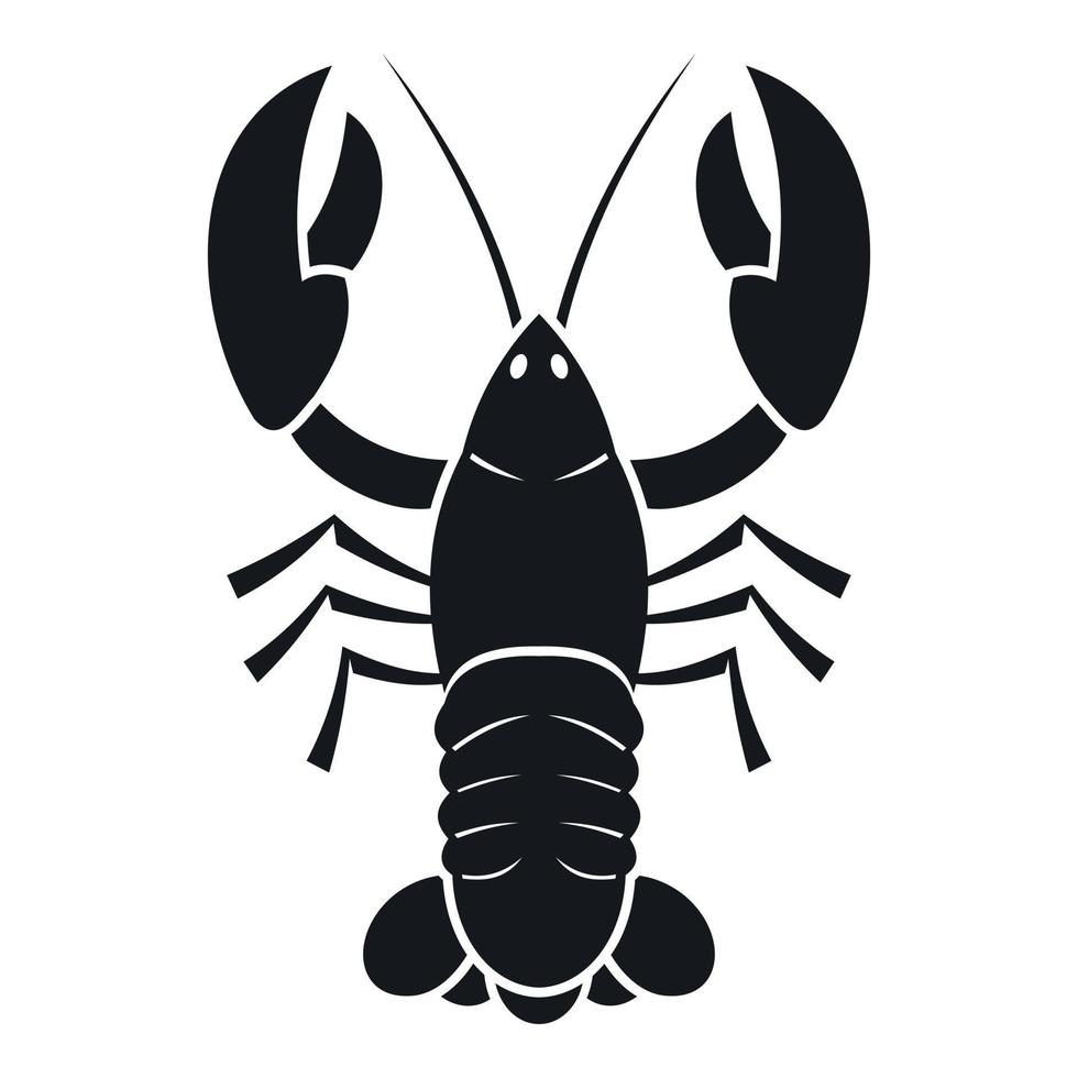 Crawfish icon, simple style vector
