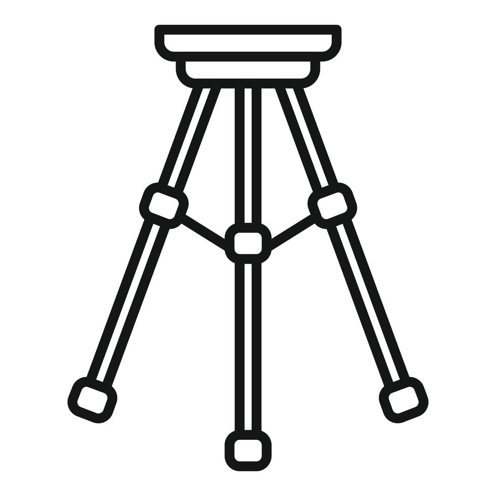 Tripod stand icon outline vector. Camera mobile stand vector