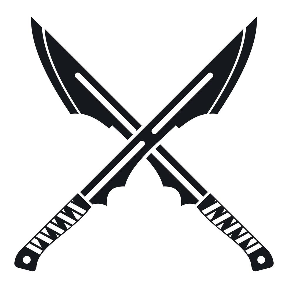 Japanese Tanto daggersicon, simple style vector