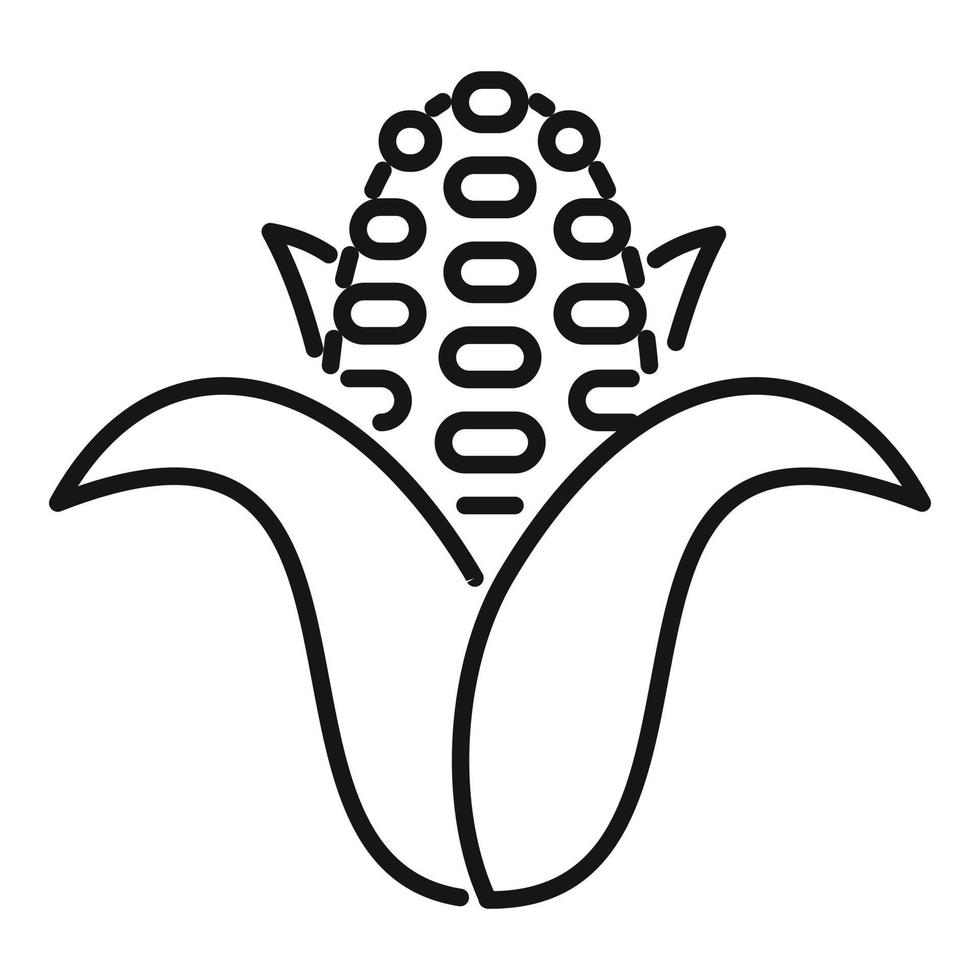 Eco corn icon outline vector. Animal organic vector