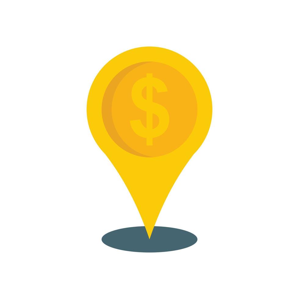 Money market location icon flat isolated vector