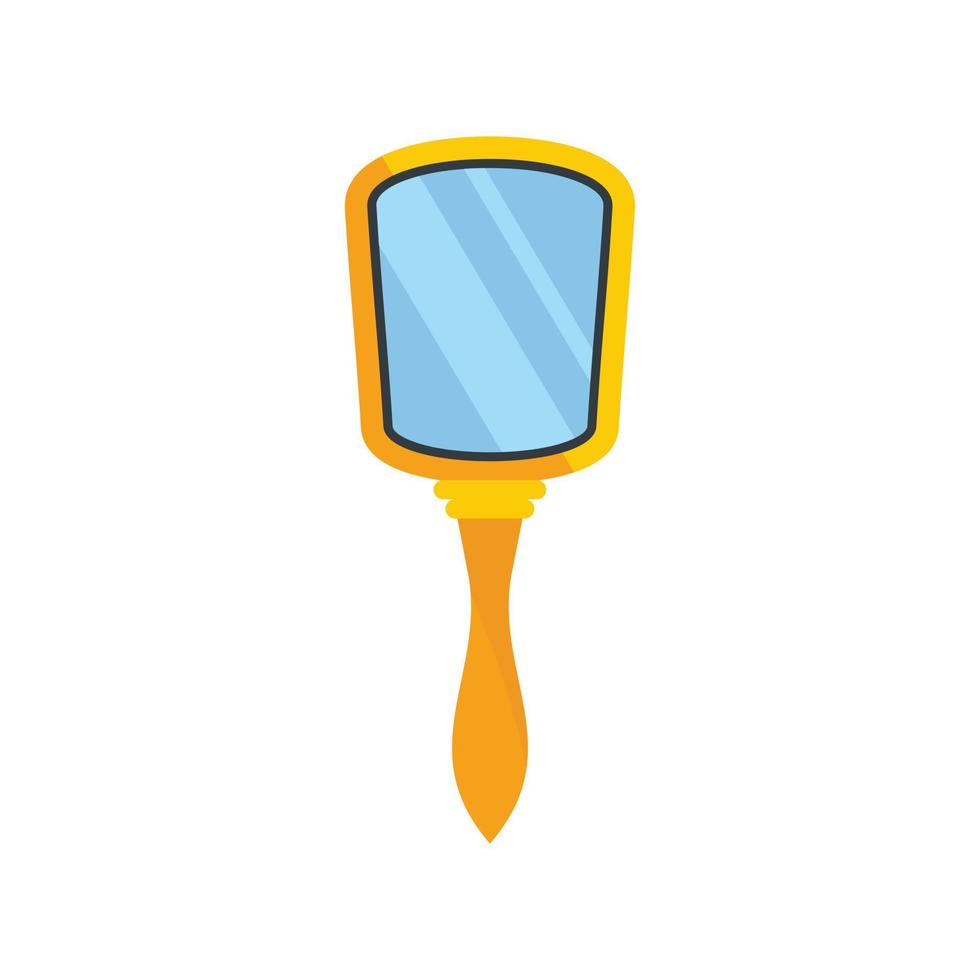 Hand mirror icon flat isolated vector