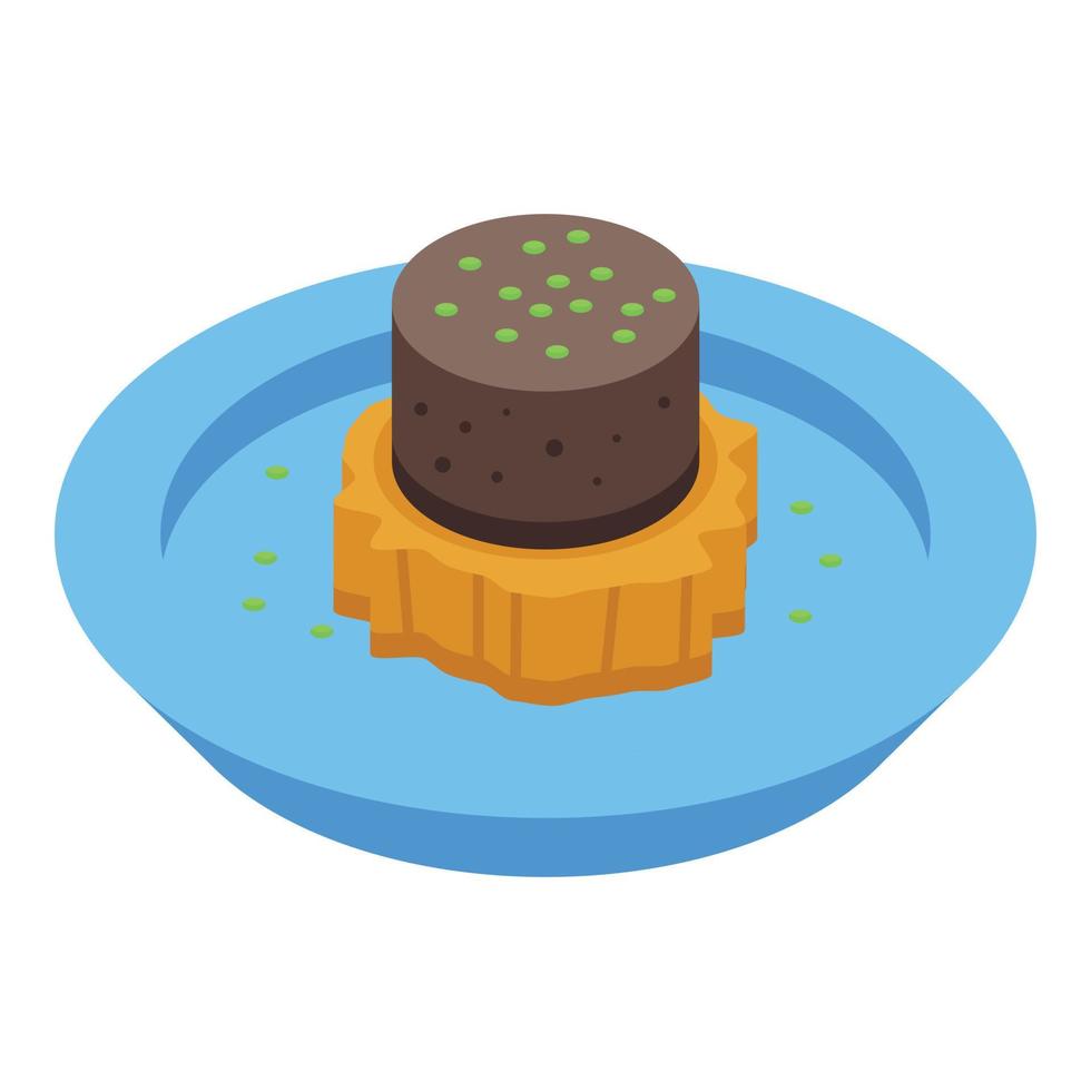 Cupcake icon isometric vector. Austrian food vector