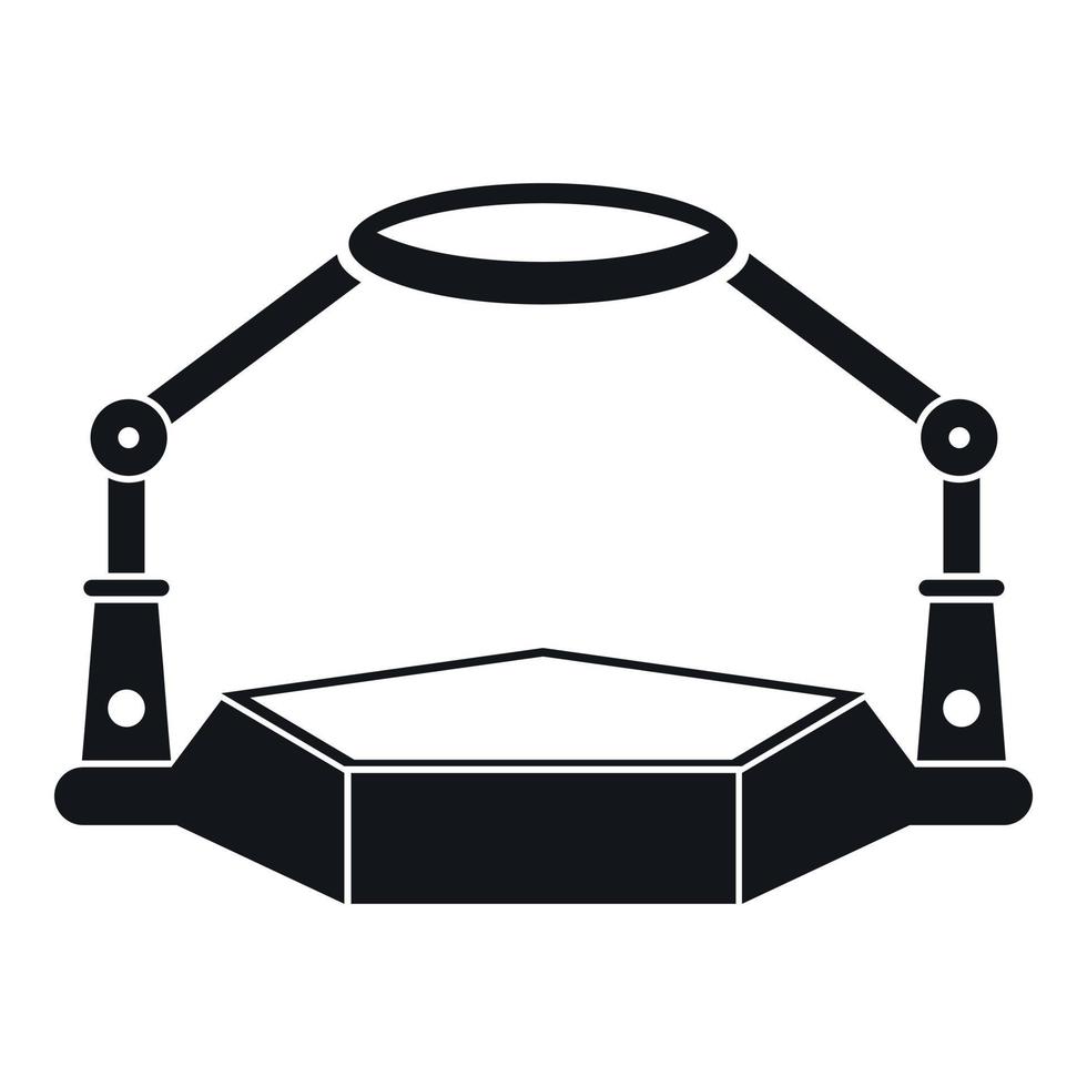 Table magnify icon, simple style vector