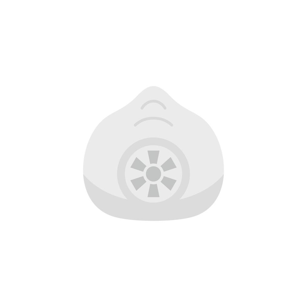 Breathe medical mask icon flat isolated vector