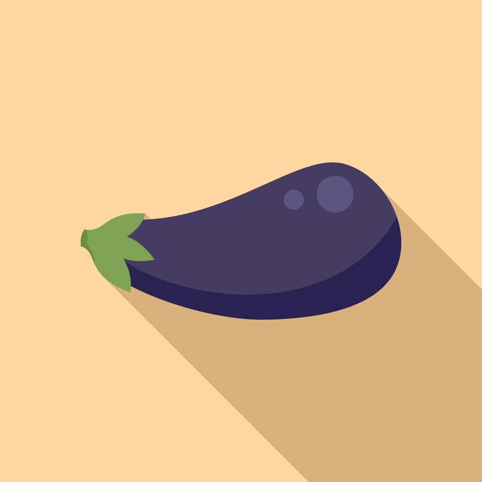 Gmo eggplant icon flat vector. Research test vector