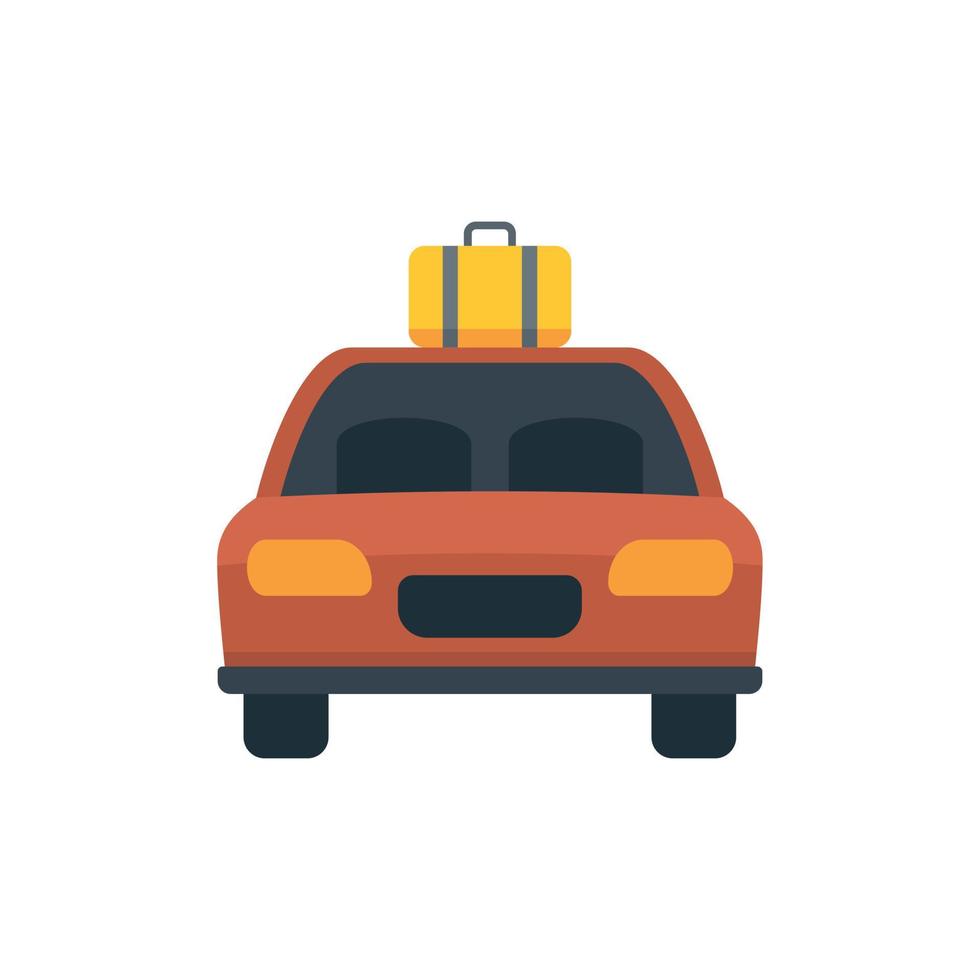 Hitchhiking family car icon flat isolated vector