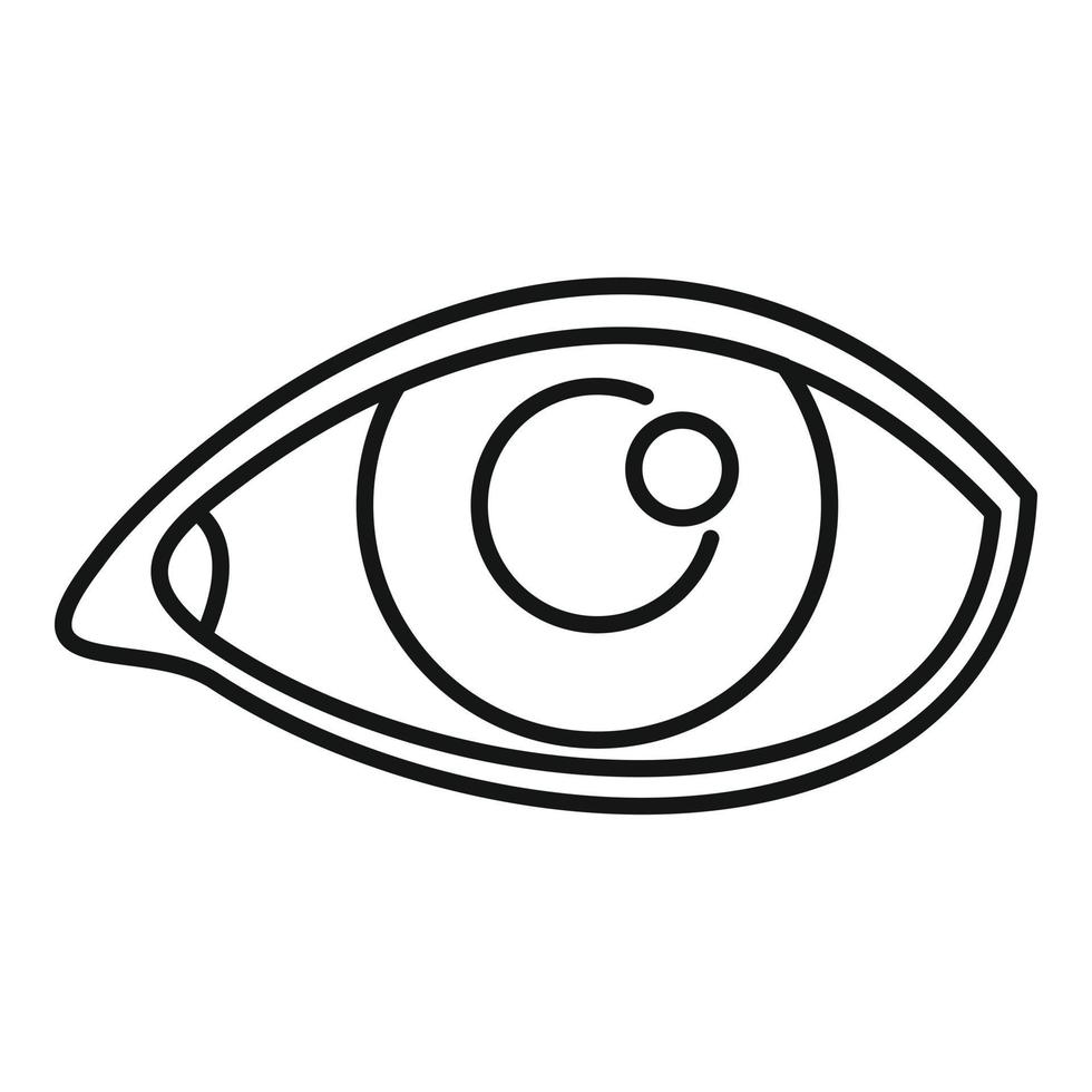 Observe eye icon outline vector. View look vector