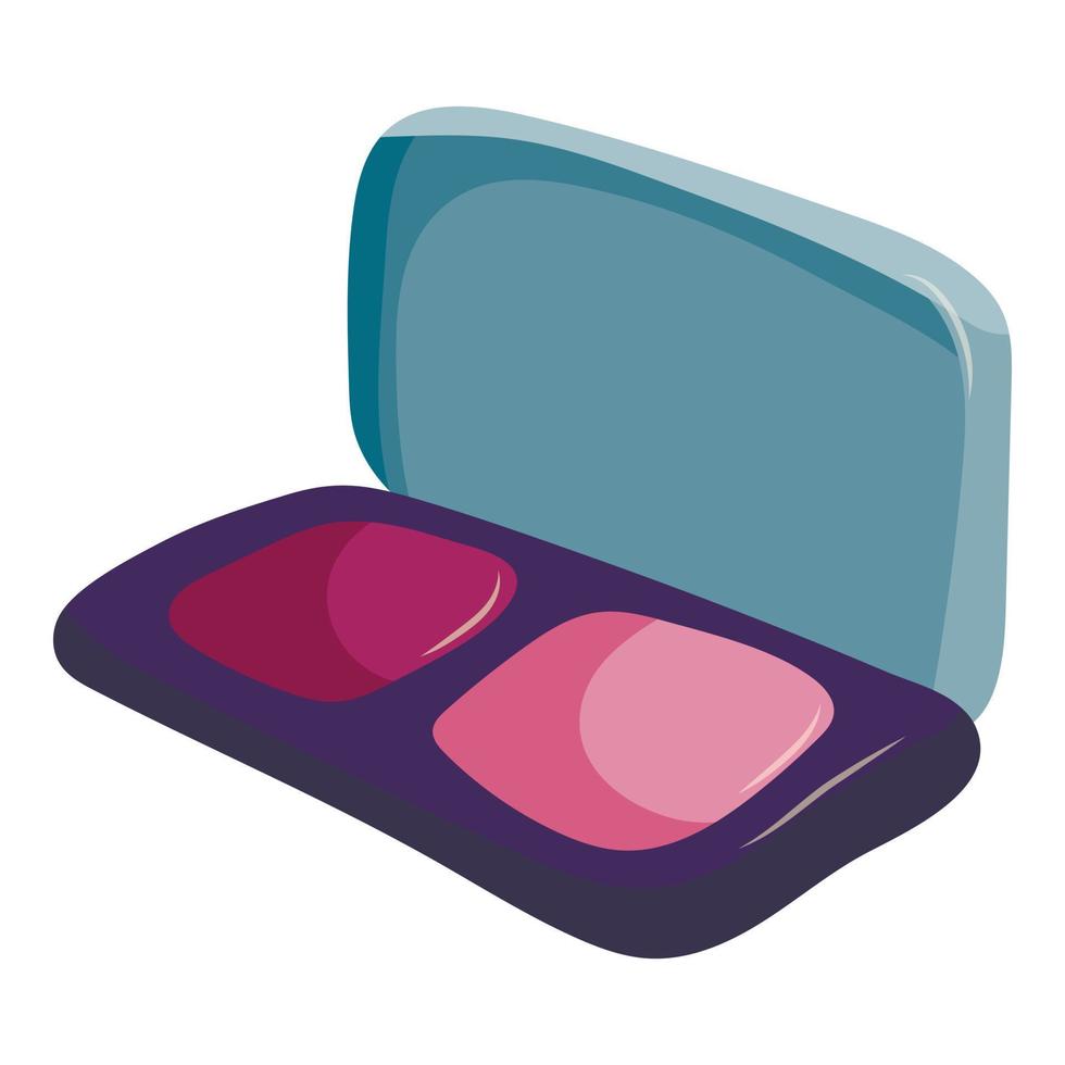 Blusher icon, cartoon style vector