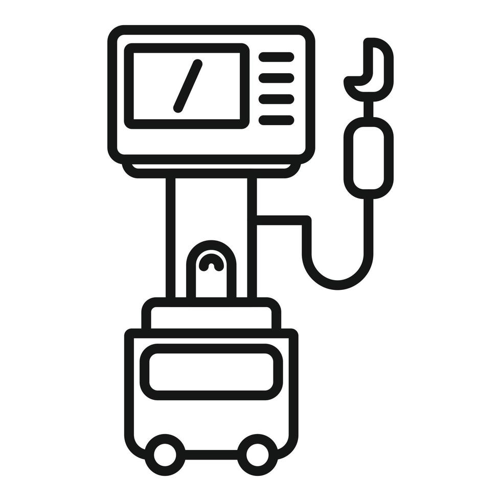 Mechanical respiratory machine icon outline vector. Medical hospital vector