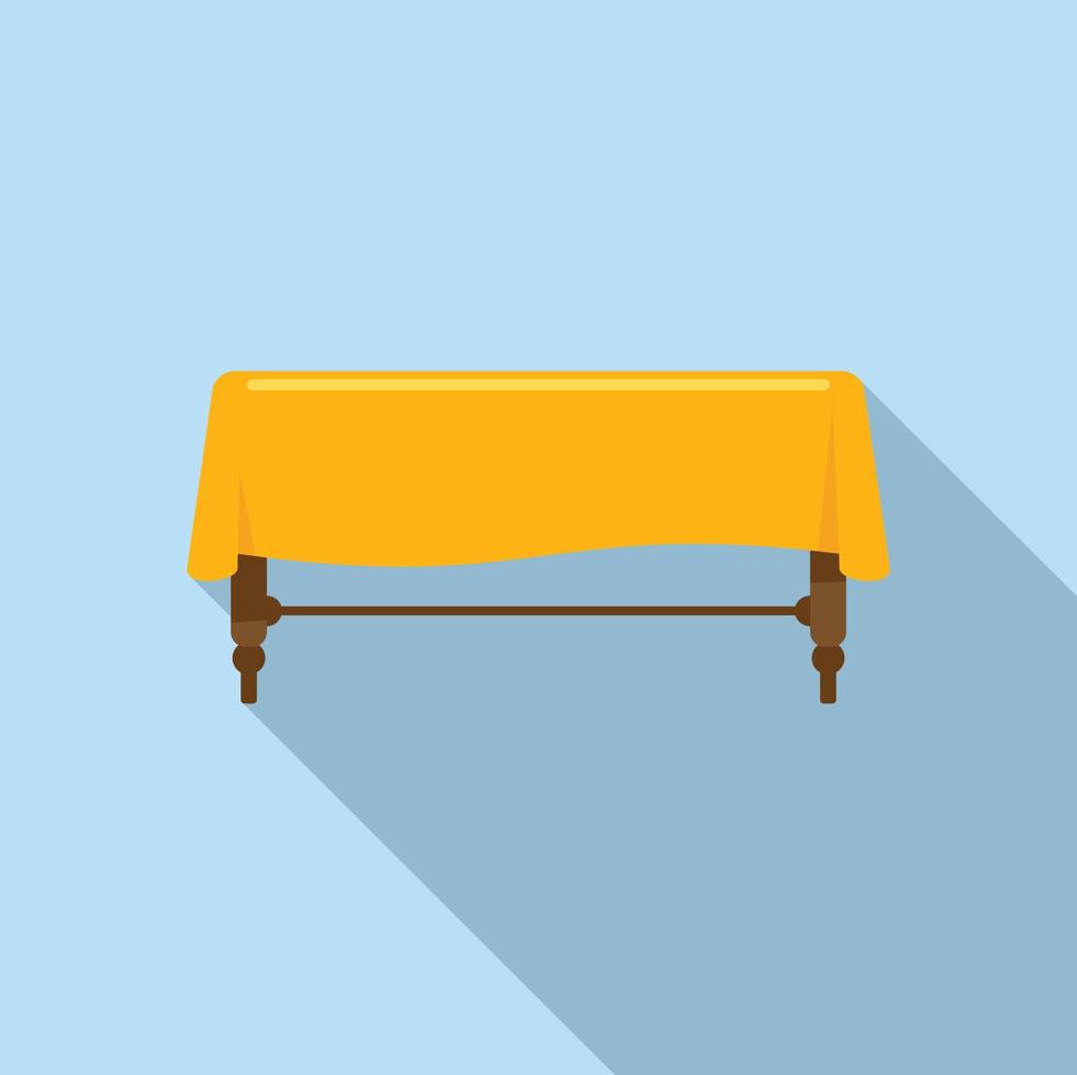 Wooden table icon flat vector. Wood desk vector