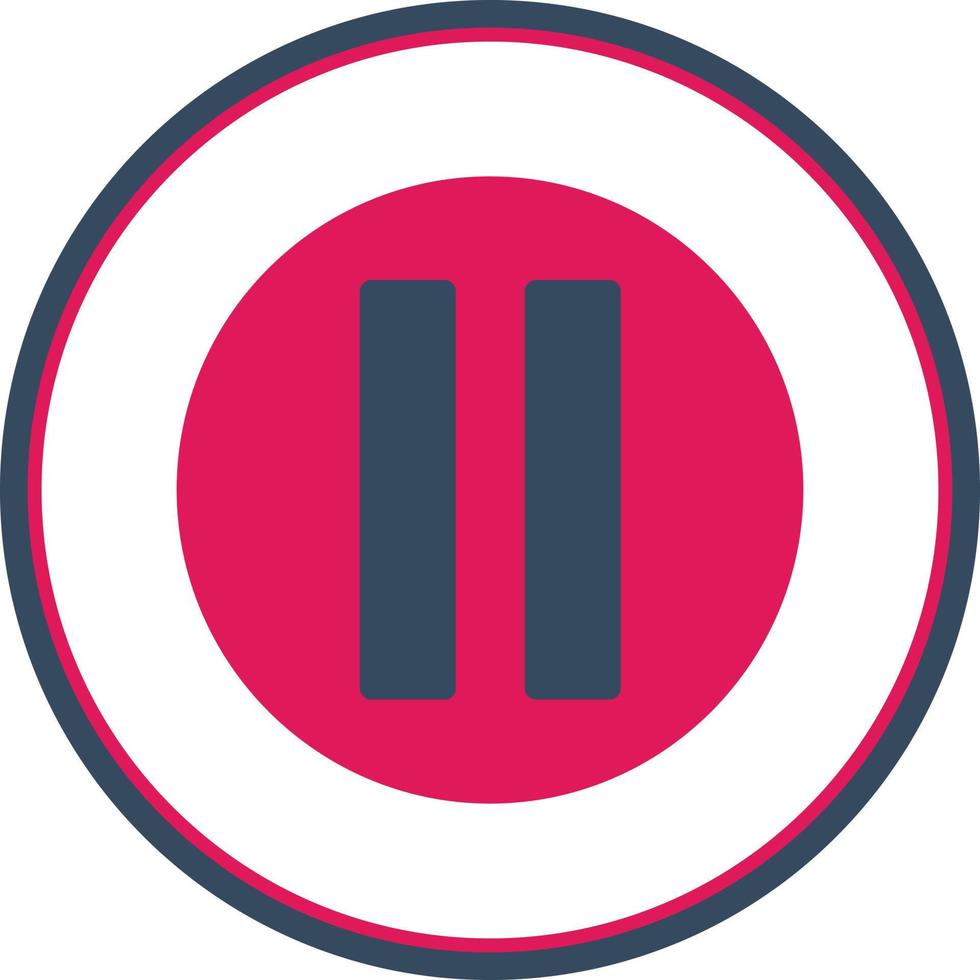 Pause Circle Vector Icon Design